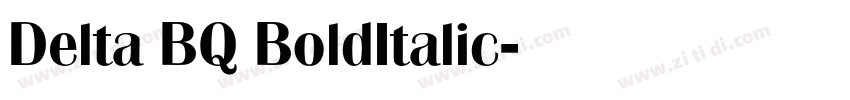 Delta BQ BoldItalic字体转换